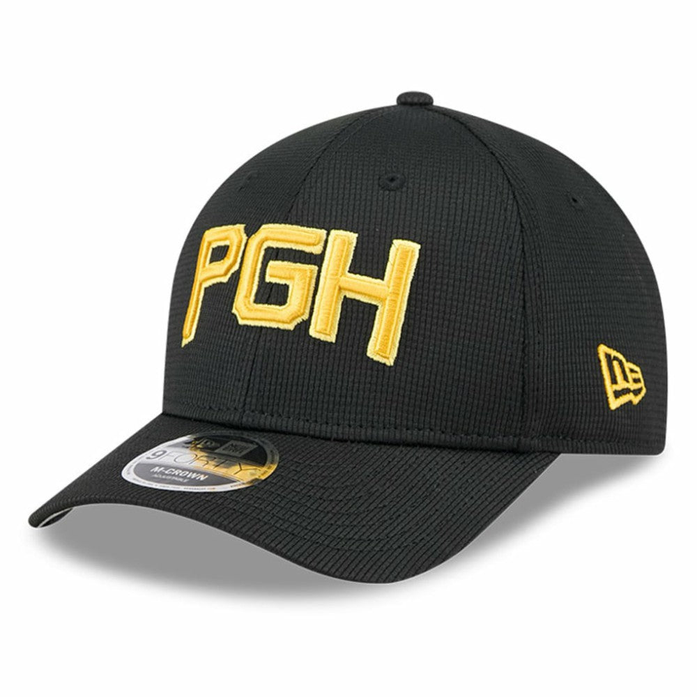 Pittsburgh Pirates City Connect Batting Practice 9FORTY M-Crown Adjustable Hat Black | New Era