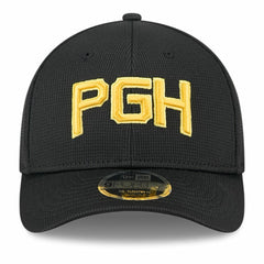 Pittsburgh Pirates City Connect Batting Practice 9FORTY M-Crown Adjustable Hat Black | New Era