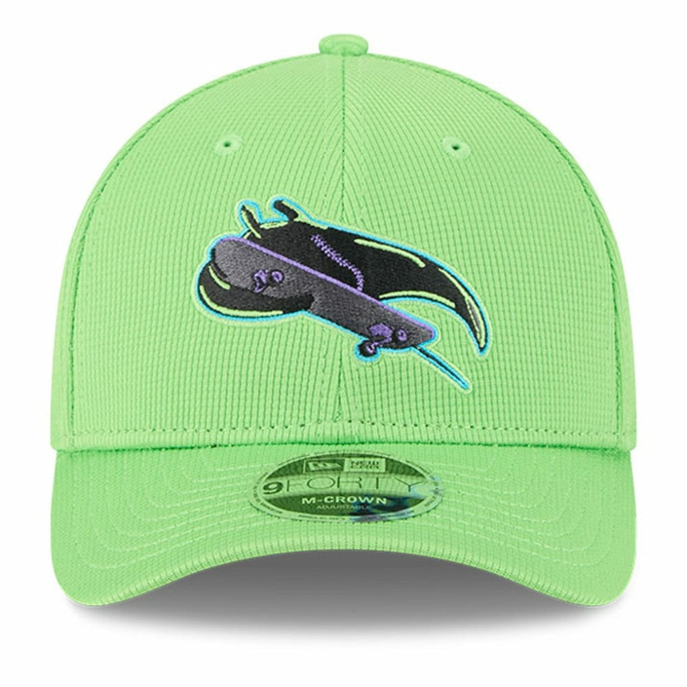 Tampa Bay Rays City Connect Batting Practice 9FORTY M-Crown Adjustable Hat Neon Green | New Era