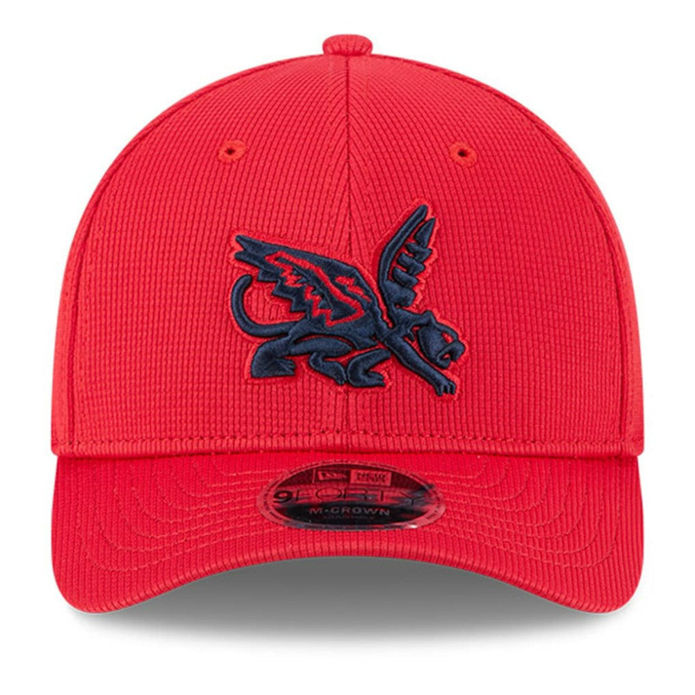 Texas Rangers City Connect Batting Practice 9FORTY M-Crown Adjustable Hat Red | New Era