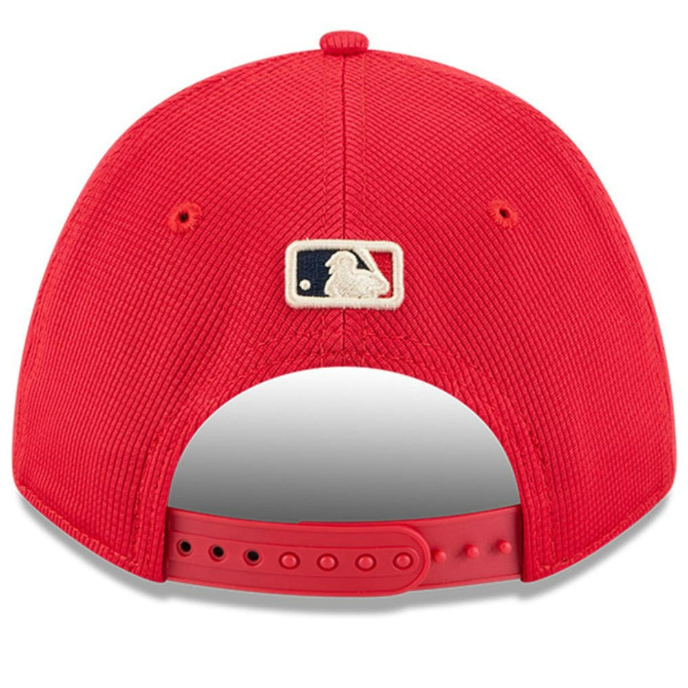 Texas Rangers City Connect Batting Practice 9FORTY M-Crown Adjustable Hat Red | New Era