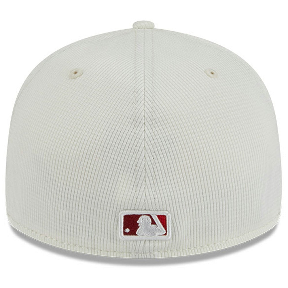 Los Angeles Angels City Connect Batting Practice Low Profile 59FIFTY Fitted Hat Cream/Red | New Era