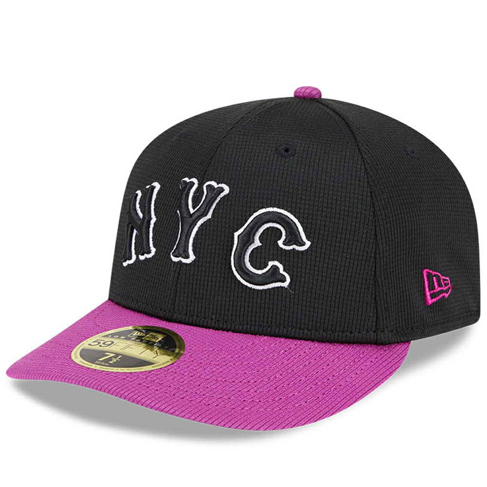 New York Mets City Connect Batting Practice Low Profile 59FIFTY Fitted Hat Charcoal/Purple | New Era