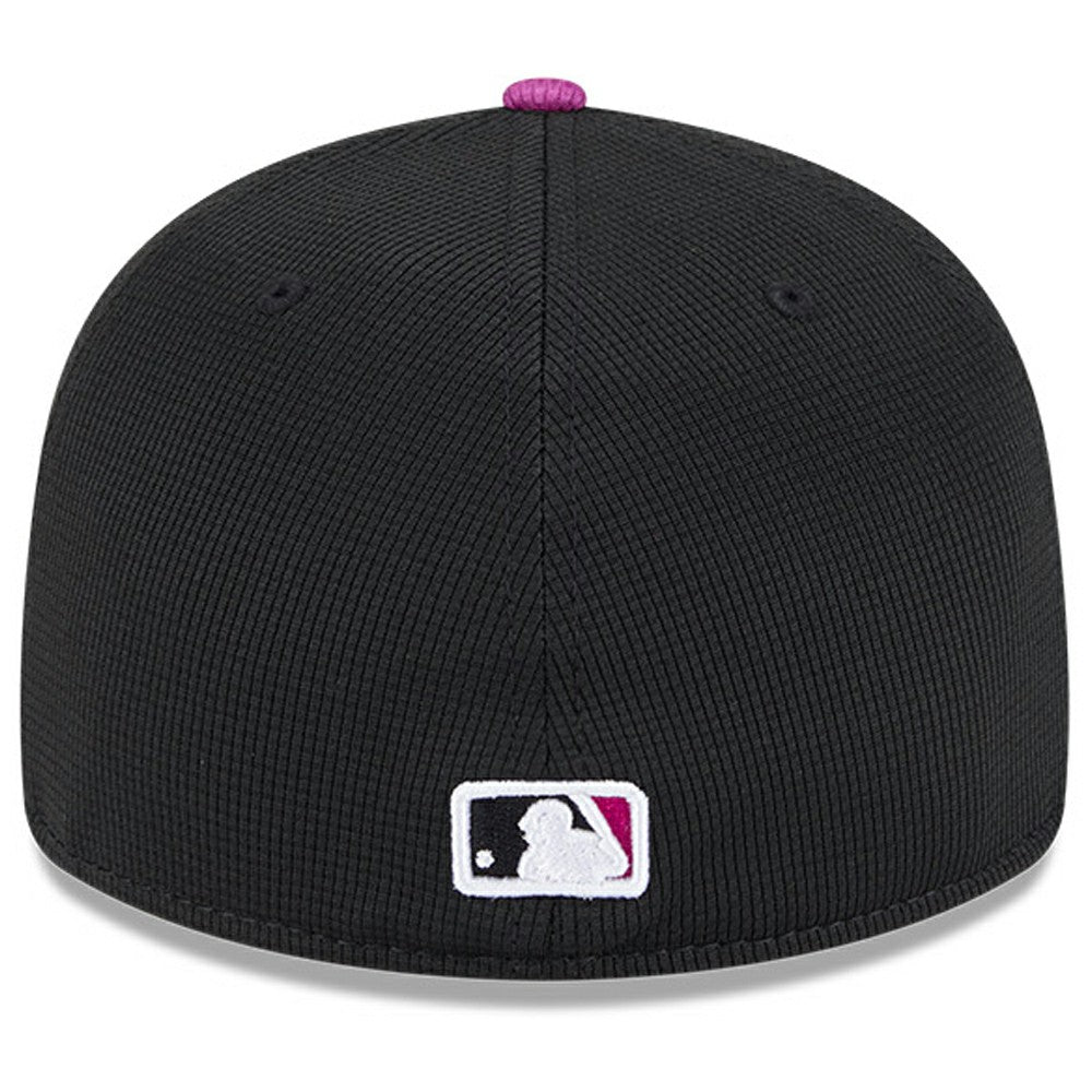 New York Mets City Connect Batting Practice Low Profile 59FIFTY Fitted Hat Charcoal/Purple | New Era