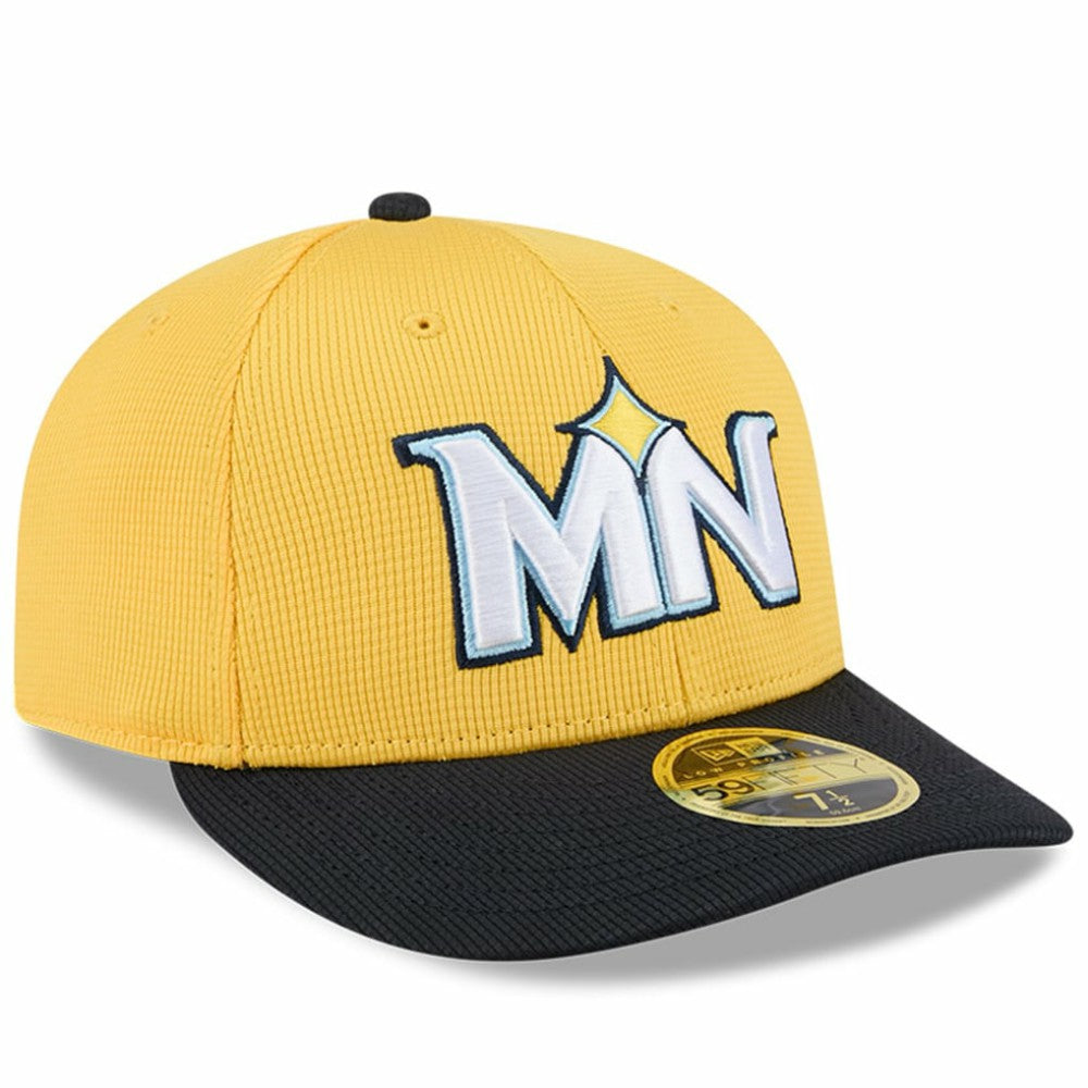 Minnesota Twins City Connect Batting Practice Low Profile 59FIFTY Fitted Hat Yellow/Black | New Era