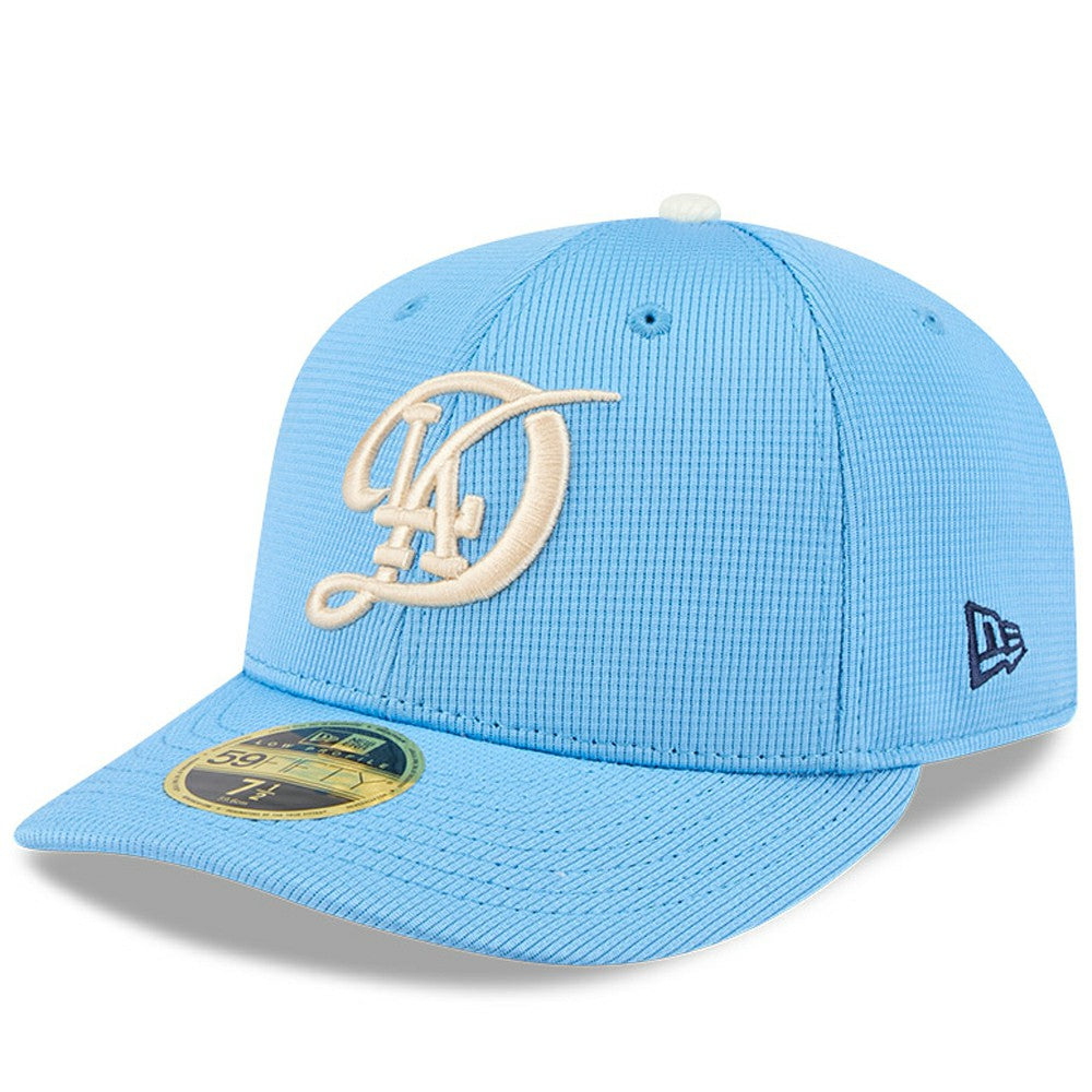 Los Angeles Dodgers City Connect Batting Practice Low Profile 59FIFTY Fitted Hat Light Blue | New Era