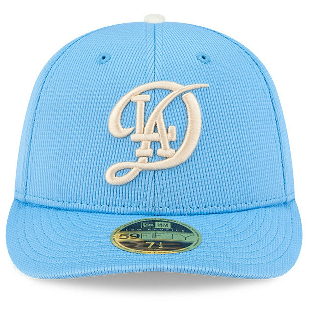 Los Angeles Dodgers City Connect Batting Practice Low Profile 59FIFTY Fitted Hat Light Blue | New Era
