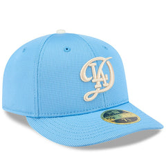 Los Angeles Dodgers City Connect Batting Practice Low Profile 59FIFTY Fitted Hat Light Blue | New Era