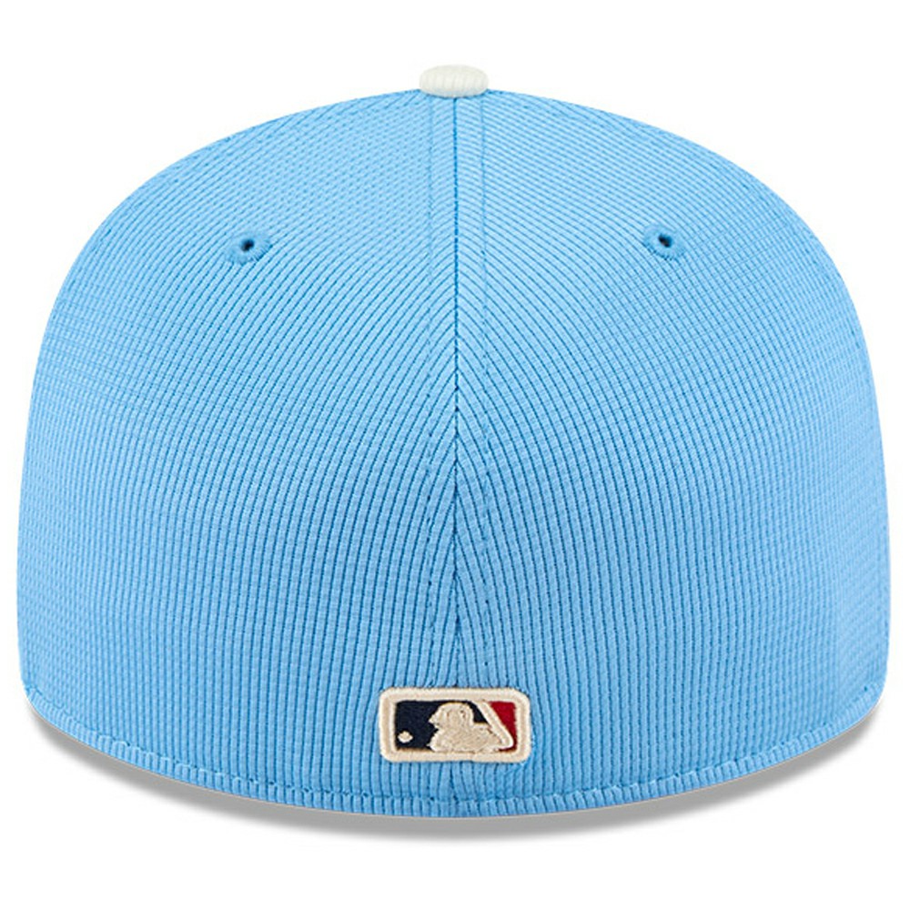 Los Angeles Dodgers City Connect Batting Practice Low Profile 59FIFTY Fitted Hat Light Blue | New Era