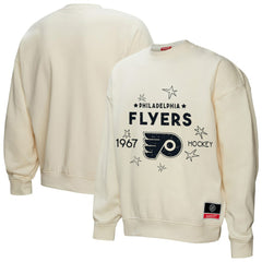 Philadelphia Flyers Mitchell & Ness Women's Logo 3.0 Pullover Sweatshirt Cream