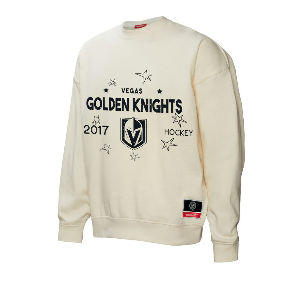 Vegas Golden Knights Mitchell & Ness Women's Logo 3.0 Pullover Sweatshirt Cream