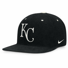 Kansas City Royals Pro Corduroy Structured Snapback Hat Black | Nike