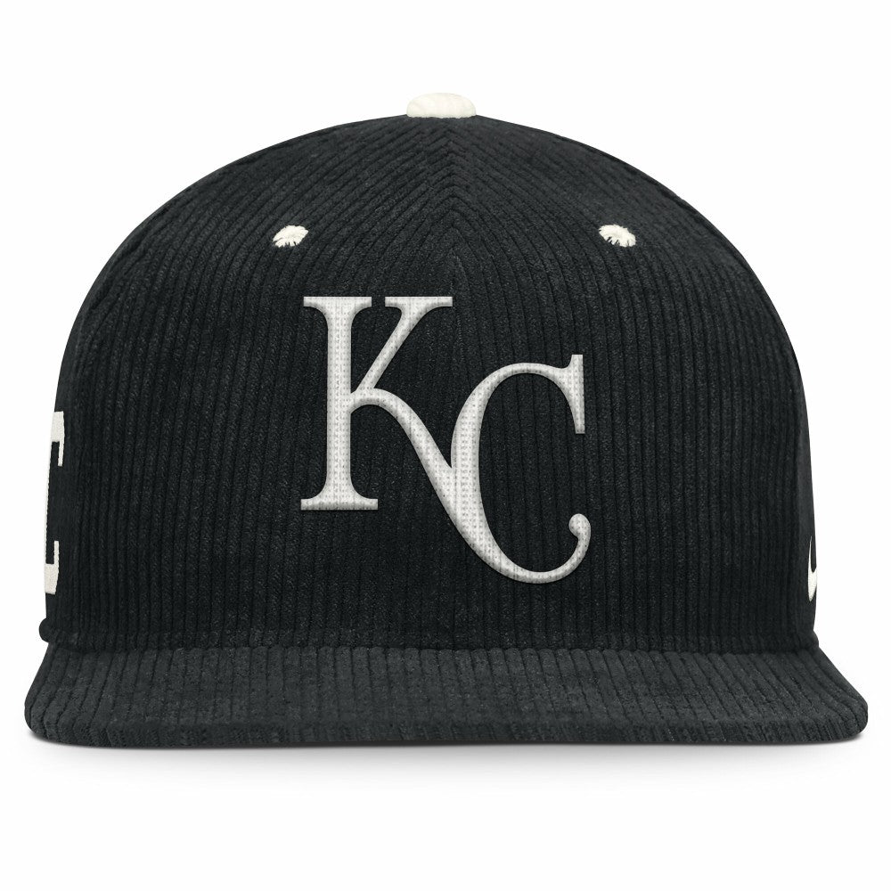 Kansas City Royals Pro Corduroy Structured Snapback Hat Black | Nike