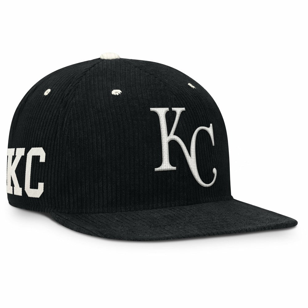 Kansas City Royals Pro Corduroy Structured Snapback Hat Black | Nike