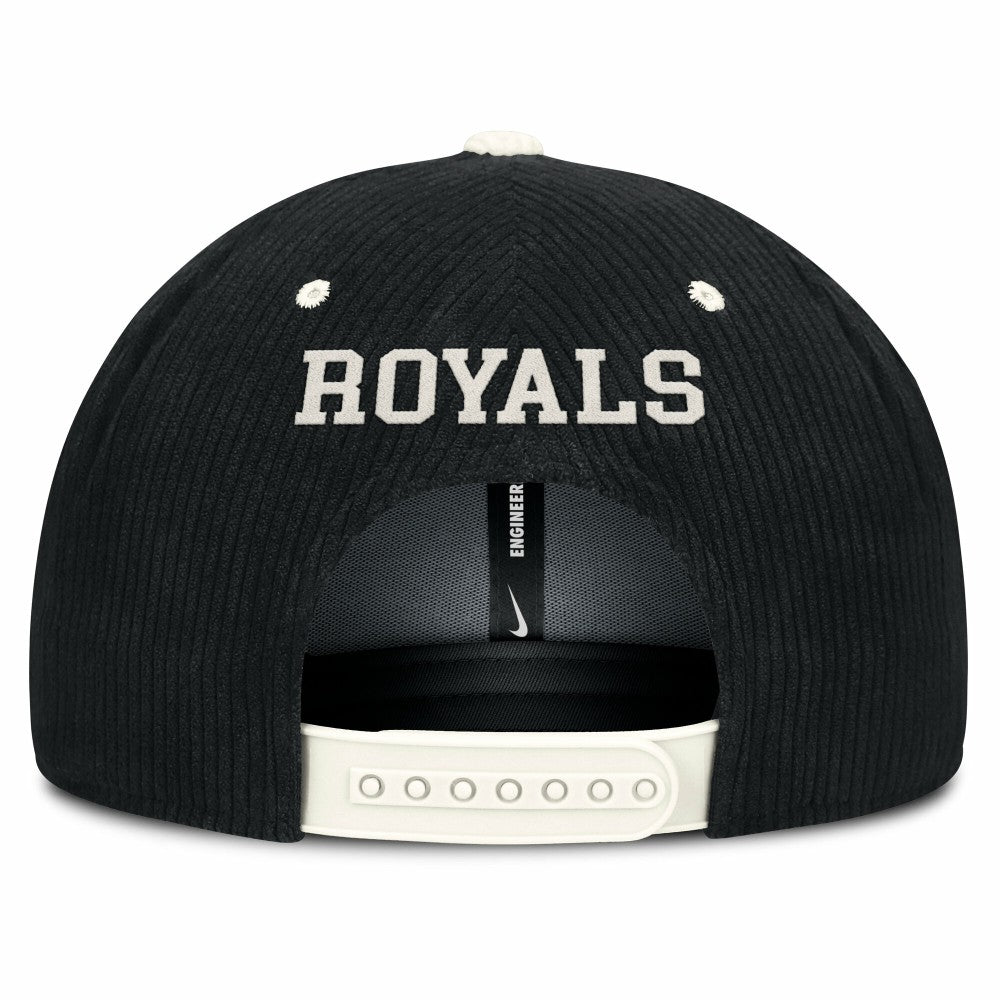 Kansas City Royals Pro Corduroy Structured Snapback Hat Black | Nike