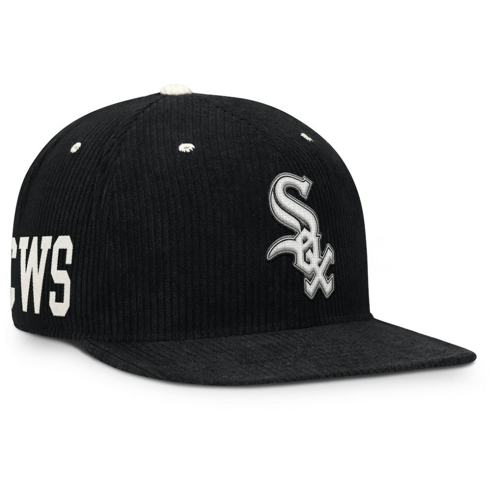Chicago White Sox Pro Corduroy Structured Snapback Hat Black | Nike