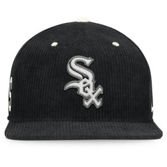 Chicago White Sox Pro Corduroy Structured Snapback Hat Black | Nike
