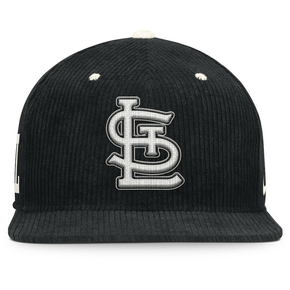 St. Louis Cardinals Pro Corduroy Structured Snapback Hat Black | Nike