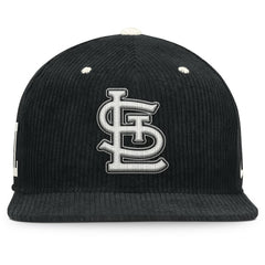 St. Louis Cardinals Pro Corduroy Structured Snapback Hat Black | Nike