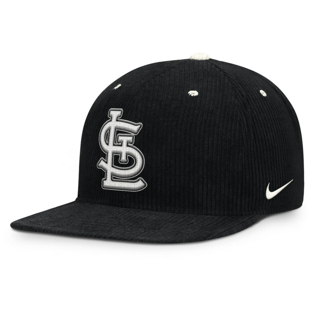 St. Louis Cardinals Pro Corduroy Structured Snapback Hat Black | Nike