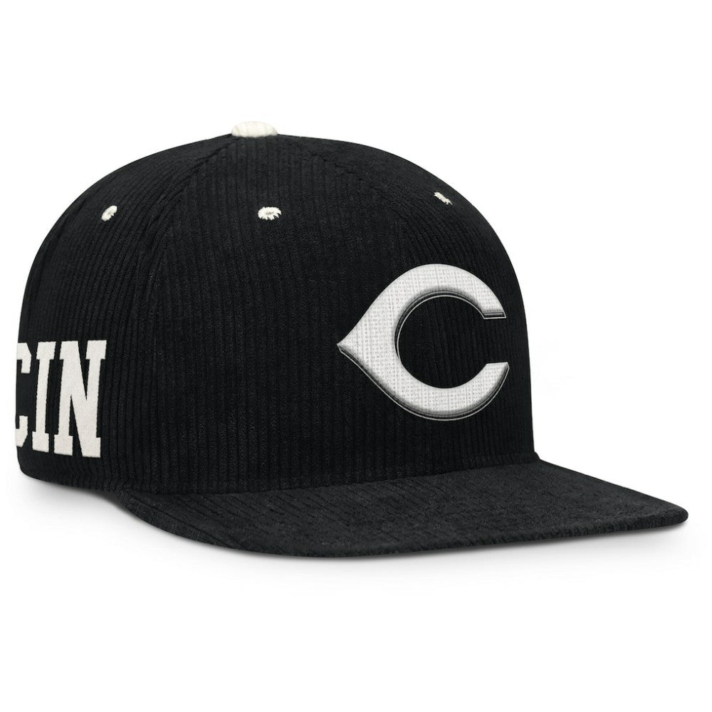Cincinnati Reds Pro Corduroy Structured Snapback Hat Black | Nike