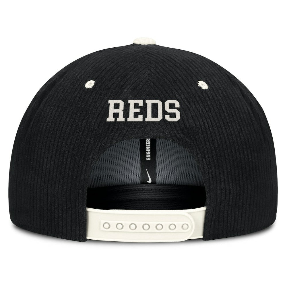 Cincinnati Reds Pro Corduroy Structured Snapback Hat Black | Nike