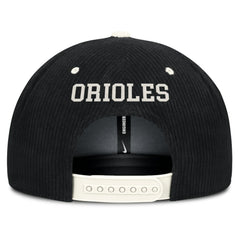 Baltimore Orioles Pro Corduroy Structured Snapback Hat Black | Nike