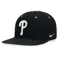 Philadelphia Phillies Pro Corduroy Structured Snapback Hat Black | Nike