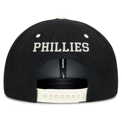 Philadelphia Phillies Pro Corduroy Structured Snapback Hat Black | Nike