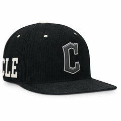 Cleveland Guardians Pro Corduroy Structured Snapback Hat Black | Nike