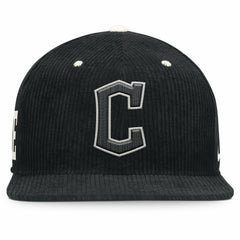 Cleveland Guardians Pro Corduroy Structured Snapback Hat Black | Nike