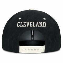 Cleveland Guardians Pro Corduroy Structured Snapback Hat Black | Nike