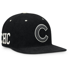 Chicago Cubs Pro Corduroy Structured Snapback Hat Black | Nike