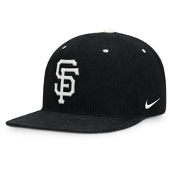 San Francisco Giants Pro Corduroy Structured Snapback Hat Black | Nike