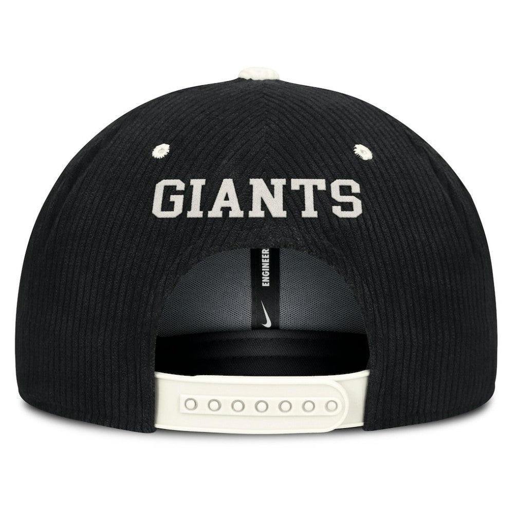 San Francisco Giants Pro Corduroy Structured Snapback Hat Black | Nike