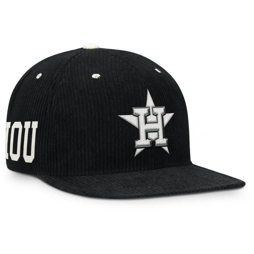 Houston Astros Pro Corduroy Structured Snapback Hat Black | Nike