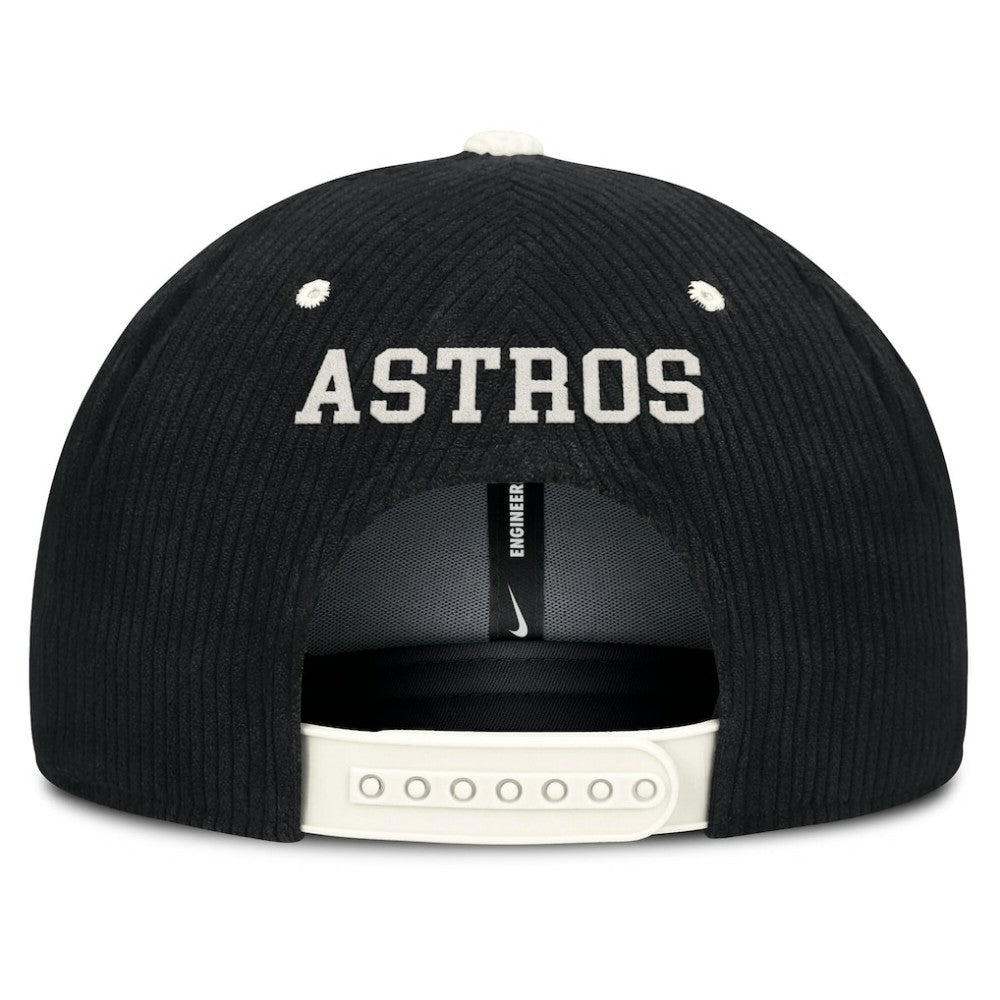 Houston Astros Pro Corduroy Structured Snapback Hat Black | Nike