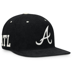 Atlanta Braves Pro Corduroy Structured Snapback Hat Black | Nike