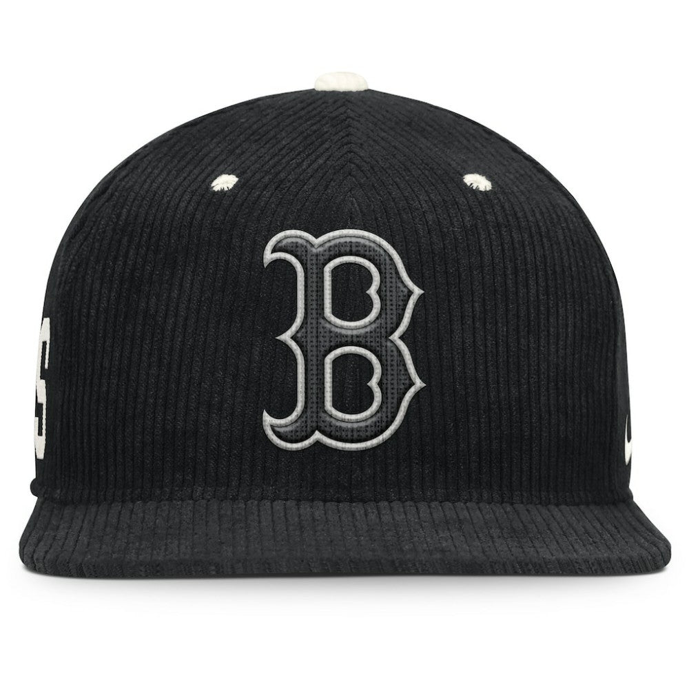 Boston Red Sox Pro Corduroy Structured Snapback Hat Black | Nike