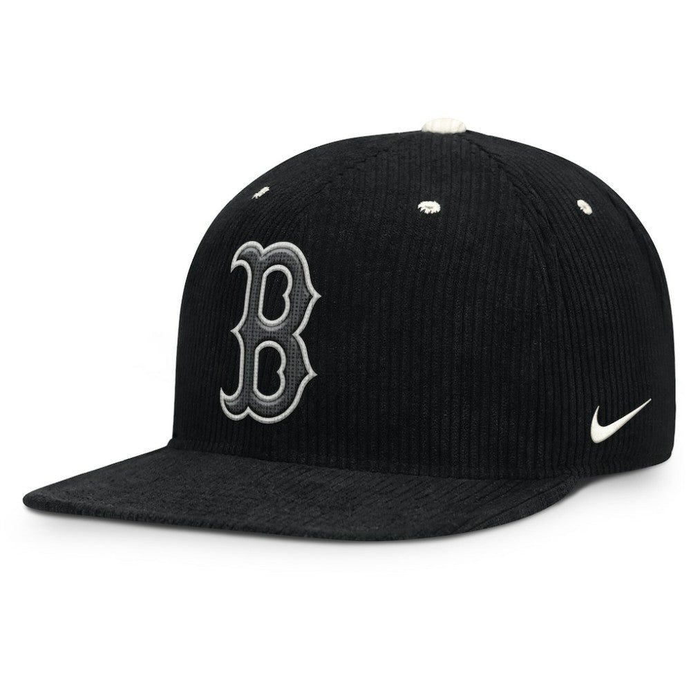 Boston Red Sox Pro Corduroy Structured Snapback Hat Black | Nike