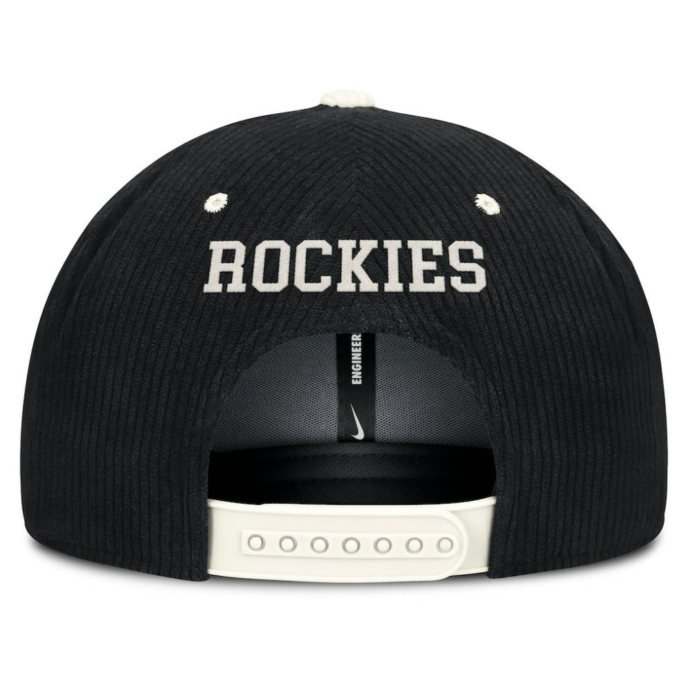 Colorado Rockies Pro Corduroy Structured Snapback Hat Black | Nike