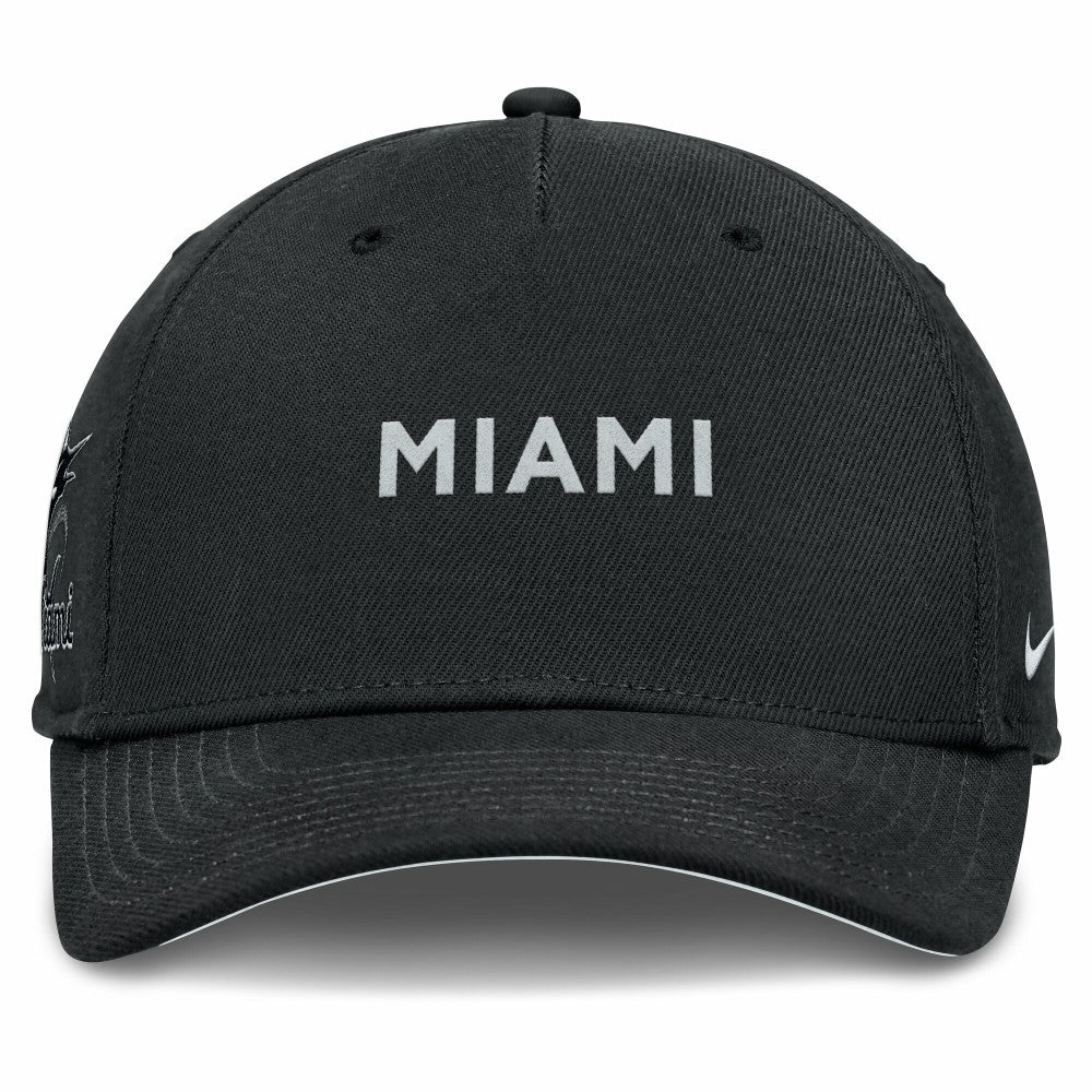 Miami Marlins Rise Performance Adjustable Hat Black | Nike