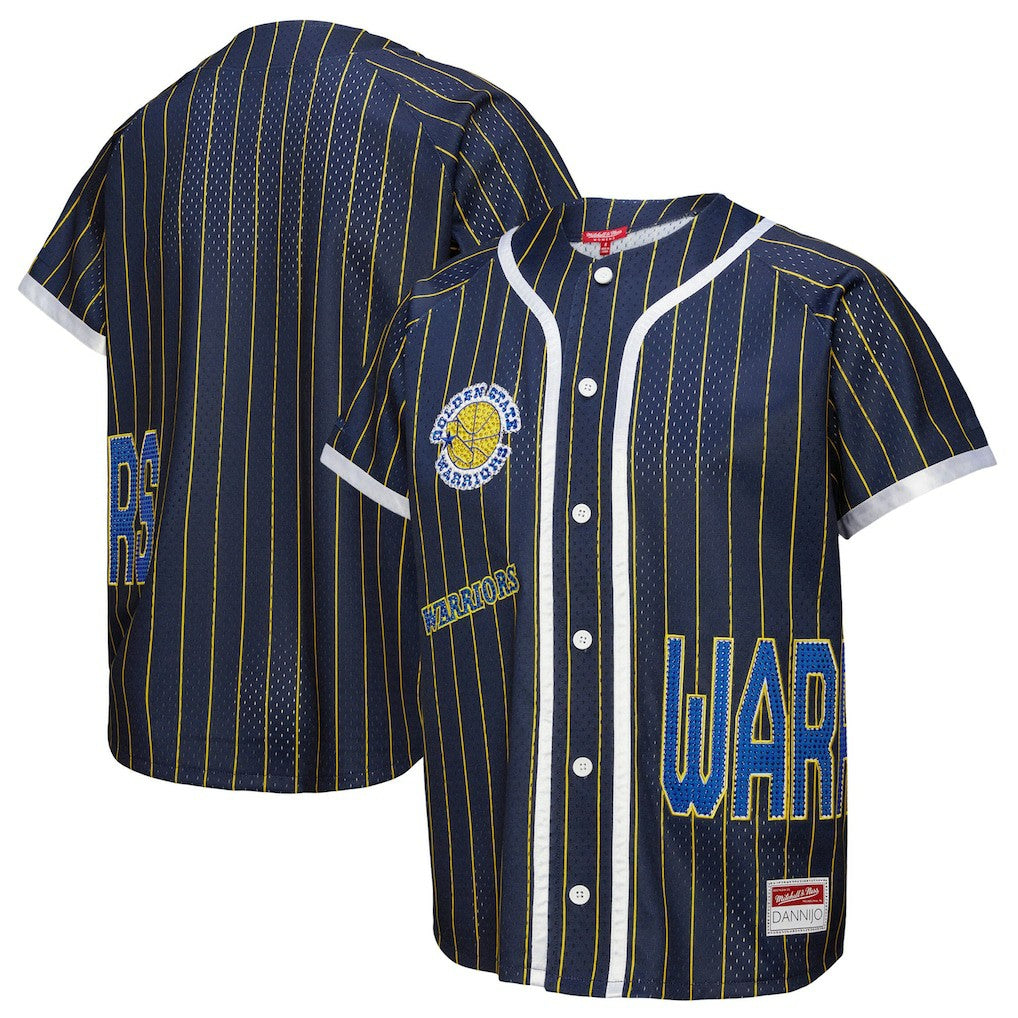 Golden State Warriors x DANNIJO Women's Fashion Baseball Jersey sale - Blue
