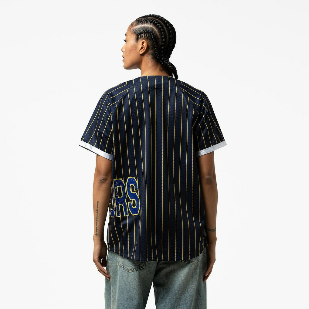Golden State Warriors x DANNIJO Women's Fashion Baseball Jersey sale - Blue