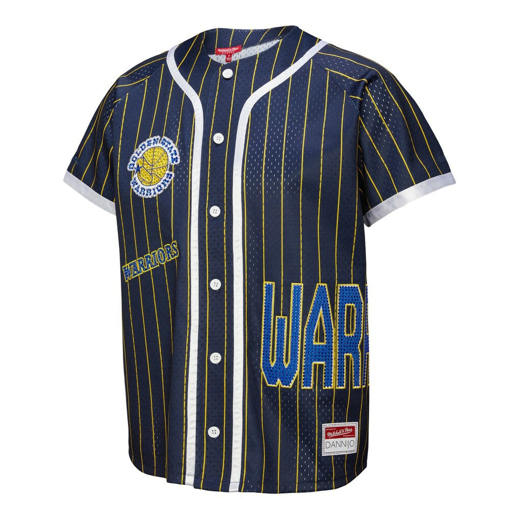 Golden State Warriors x DANNIJO Women's Fashion Baseball Jersey sale - Blue