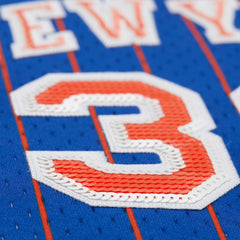Patrick Ewing New York Knicks x DANNIJO Women's Fashion Cropped Basketball Jersey - Royal