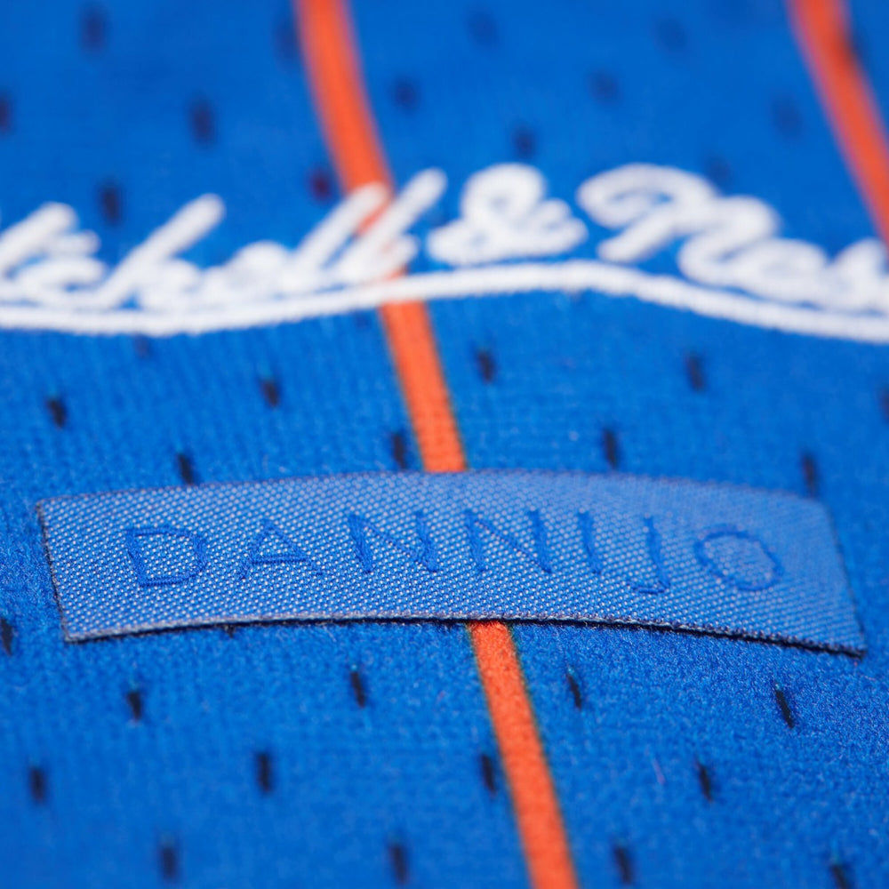 Patrick Ewing New York Knicks x DANNIJO Women's Fashion Cropped Basketball Jersey - Royal