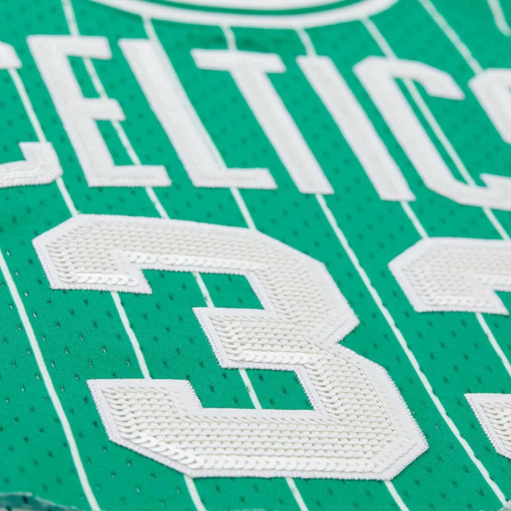 Larry Bird Boston Celtics x DANNIJO Women's Fashion Cropped Basketball Jersey - Kelly Green
