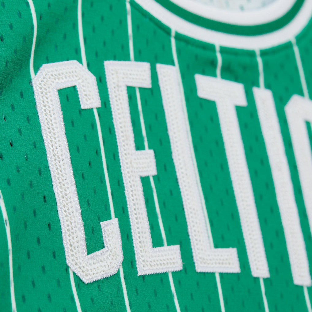 Larry Bird Boston Celtics x DANNIJO Women's Fashion Cropped Basketball Jersey - Kelly Green