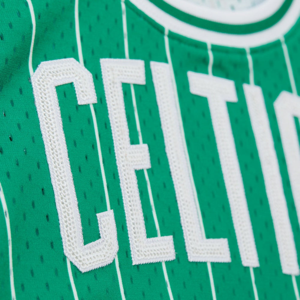 Larry Bird Boston Celtics x DANNIJO Women's Fashion Cropped Basketball Jersey - Kelly Green